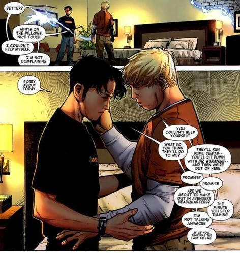 Billy And Teddy, Avengers Headquarters, Wiccan Marvel, Teddy Altman, Marvel Young Avengers, Marvel Games, Kitty Pryde, Avengers Comics, Young Avengers