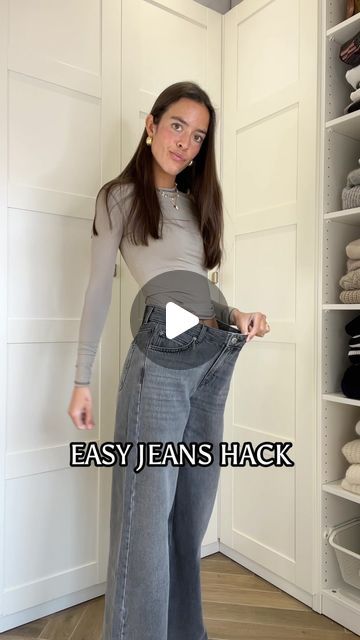 MARIA ALCALDE on Instagram: "✨ EASY JEANS HACK ✨ button link on my stories! #hack #jeans #jean #fashion #fashionhack #jeangrey #zara #pullandbear #style #styleblogger #styleinspiration #howtoperfect #fyp" Zara Jeans Outfit, Jean Fashion, Jeans Button, Zara Jeans, Jean Grey, Jean Outfits, Fashion Blogger, Style Inspiration, Zara