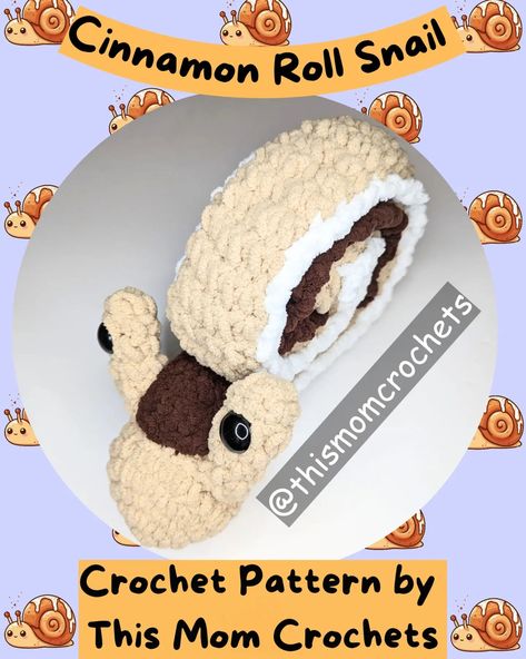 Cinnamon roll snail 🐌 Pattern & made to order plushies available now in my Etsy #Etsy #etsyshop #crochet #crochetproject #crochetinspiration #crochetplush #crochetersofinstagram #crocheter #crochetaddict #crochetplushie #crochetsnail #crochetpattern #fiberart #fiberartist #snail #cinnamonroll #foodplush #instagood #art #cute #follow #followme #style #plushie #plushiesofinstagram Cinnamon Roll Crochet Pattern, Cinnamon Roll Crochet, Snail Crochet Pattern, Crochet Increase, Crochet Snail, Fun Crochet Projects, Magic Ring, Cinnamon Roll, Crochet Patterns Amigurumi