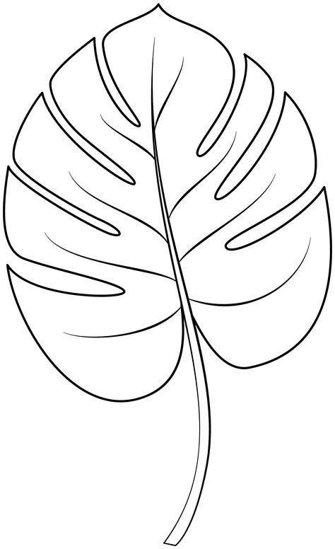 Leaf Monstera Drawing, Paper Leaf Template Free Printable, Free Printable Leaves Leaf Template, Printable Palm Leaf Template, Banana Leaf Template, Tropical Leaf Pattern Printable, Leaves Pattern Leaf Template, Tropical Leaves Template Free Printable, Leaf Template Printable Leaves