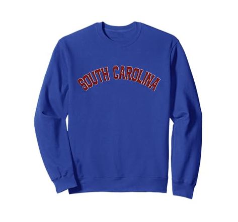 South Carolina | Retro Vintage College Varsity Style State Sweatshirt Upenn Sweatshirt, University Merchandise, Monmouth University, Outer Banks North Carolina, Distressed Sweatshirt, College Design, Fishing Humor, Clothing Logo, Football Game