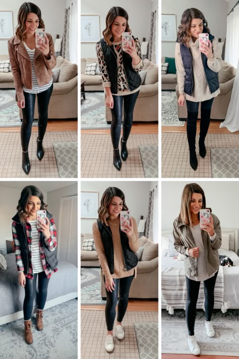 Ways To Style Black Leggings, Ootd Leggings, Style Black Leggings, Outfits Leggins, Leggings Outfit Winter, Leggings Outfit Fall, Leggings Outfit Casual, Leather Leggings Outfit, Look Legging