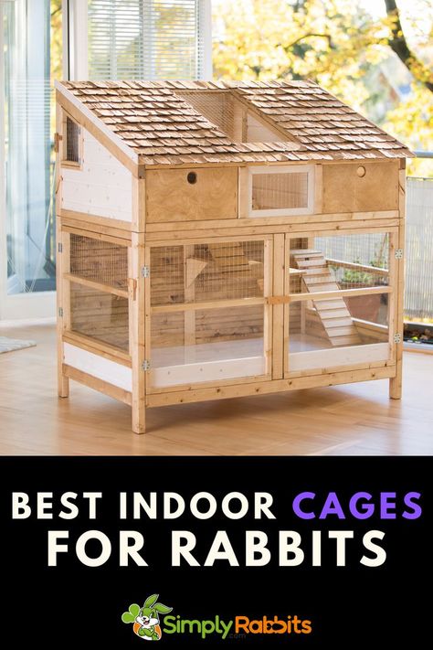 We have put together a list of the best indoor cages for rabbits and the pros and cons, so you know which ones line up with your bunny's personality #petrabbit #petrabbits #rabbitcare #rabbits Cheap Bunny Cage Ideas, Large Indoor Rabbit Enclosure, Diy Indoor Rabbit Cage, Rabbit Habitat Indoor, Indoor Rabbit Cage Ideas, Rabbit Indoor House Ideas, Indoor Bunny Habitat, Bunny Enclosure Indoor, Rabbitry Setup Ideas