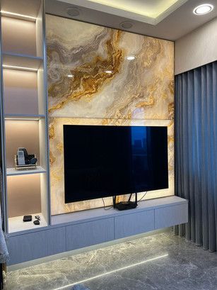 Tv Wall Design Luxury Tvs, Dining Room Glam, Teenager Bedroom Design, Tv Feature Wall, Crockery Unit Design, Tv Unit Design Modern, Retail Store Interior Design, Tv Stand Decor, Modern Tv Wall