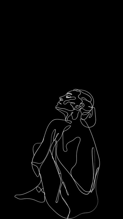 Pin by Anna CdelaR on ✨Wallpapers ✨ | Line art drawings, Dark art illustrations, Abstract line art Line Art Drawings Black Background, Makeup Line Art, Art Drawings Dark, Black Overlay, Iphone Wallpaper Hipster, Black And White Art Drawing, Minimal Wallpaper, Black Phone Wallpaper, Line Art Design