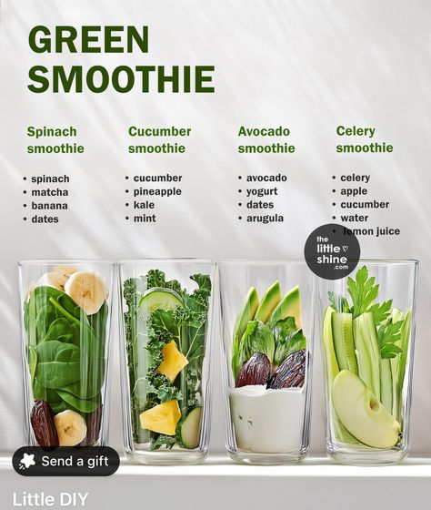 Dark Green Smoothie, Greens Shake Recipe, Smoothie Recipes Healthy Green, Green Fruit And Vegetables, Best Green Smoothie Recipes Healthy, Self Care Drinks, Jjsmith 10 Day Cleanse Green Smoothies, Green Food And Drinks, Alkaline Meal Recipes