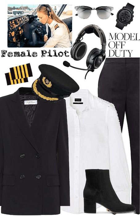 Female Pilot 👩‍✈️ Outfit | ShopLook #international #womens #day #2020 #outfit #style #workwear #elegant #strong #statement #polyvore #fashion #spring #look Pilot Outfit, Pilot Career, Pilot Uniform, Becoming A Pilot, Student Pilot, Pilots Aviation, Airplane Pilot, Female Pilot, Spring Look