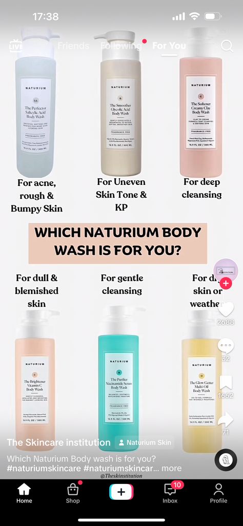 Hyperpigmentation Body Wash, Naturium Glycolic Acid Body Wash, Body Wash For Hyperpigmentation, Even Skin Tone Body Products, Natrium Skincare, Lotion Recommendations, Naturium Body Washes, Body Wash For Acne, Down There Care