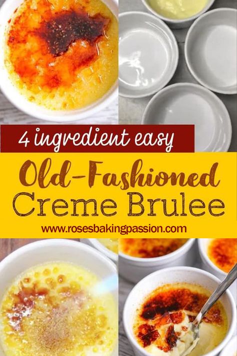 how_to_make_creme_brûlée Creme Brulee Pie Recipe, Homemade Creme Brulee, Cream Burlee, Easy Creme Brulee Recipe, Brulee Pie, Brulee Desserts, Easy Creme Brulee, Creme Brulee Recipe Easy, Creme Brulee Desserts