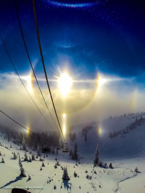 Sky Phenomenon, Sun Dog, Solar Flares, Whitefish Montana, Sun Dogs, Today Images, Diamond Dust, Solar Flare, Ski Resorts