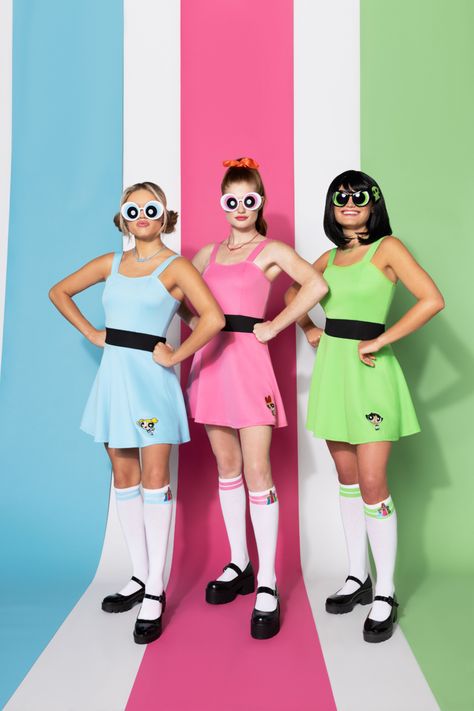 Get ready to save the city of Townsville this Halloween when you shop our awesome selection Feel as confident as ever in a Blossom costume as you lead your fellow Powerpuff girls. Or if you’re tough, you better grab a Buttercup costume, or you could even show off your sensitive side as Bubbles.Show everything that you can be sugar, spice, and everything nice this Halloween with our Powerpuff Girls costumes from Spirit Halloween. Green Powerpuff Girl Costume, Blossom Powerpuff Costume Diy, Bubbles Powerpuff Halloween Costume, Powerpuff Girls Costume Adult, Powerpuff Girls Costume Kids, Diy Powerpuff Girls Costume, Mojojojo Costume, Powerpuff Girls Costume Ideas, Powerpuff Halloween Costume