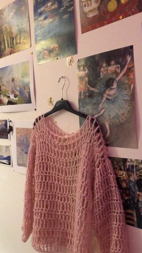 Oversized Crochet Mesh Sweater, Crochet Sweater With Holes, Triple Crochet Sweater, Crochet Hole Sweater, Crochet Sweater Mesh, Baggy Crochet Sweater, Mesh Sweater Crochet, Loose Crochet Sweater, Mesh Crochet Sweater