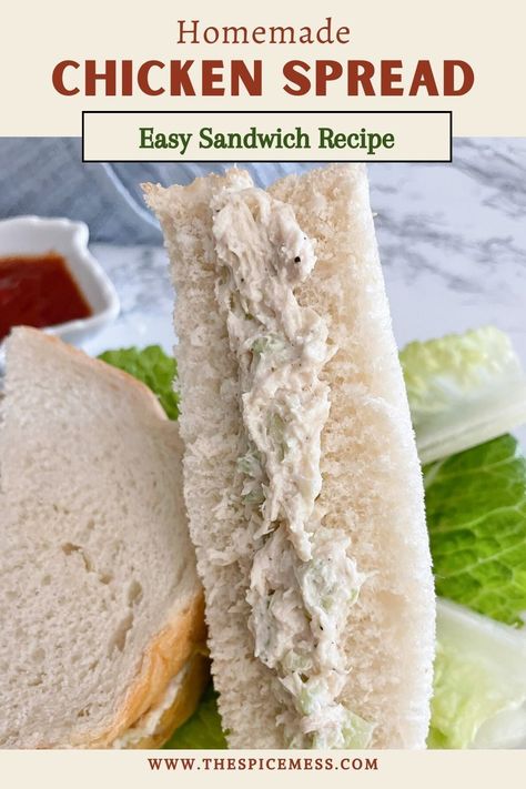 Looking for an easy and delicious sandwich recipe that is sure to please a crowd? Try our Chicken spread sandwich recipe! Made with tender shredded chicken and a flavorful spread that includes mayo, and just a few spices, this sandwich is perfect for any occasion. Our step-by-step guide will show you how to create this crowd-pleaser in no time. Make it for lunch or serve it at your next party, and watch your guests devour it in seconds! Japanese Chicken Sandwich, Chicken Finger Sandwich, Sandwich Fillings Ideas, Interesting Sandwiches, Chicken Spread Recipe, Chicken Tea Sandwiches, Chicken Sandwich Spread, Chicken Spread, Sandwich Spread Recipes