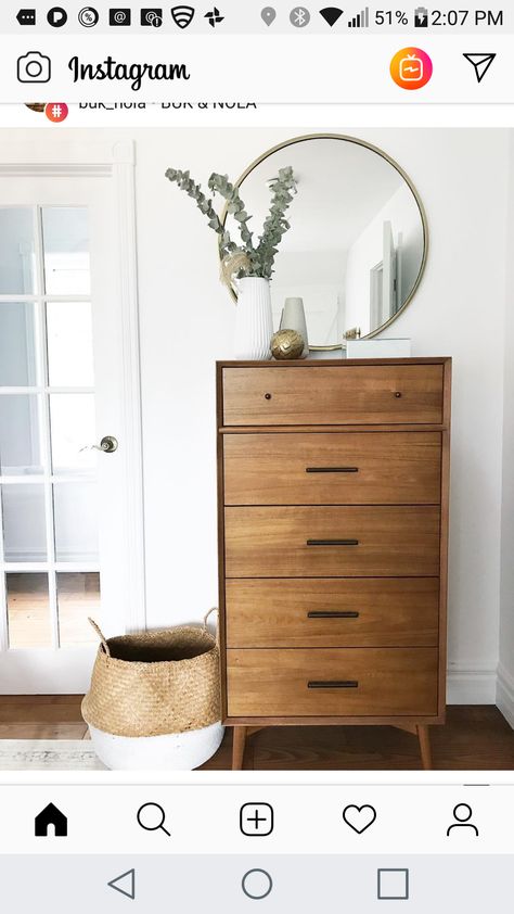 Slim Dresser Furniture, Slim Dresser, Storage In Closet, Dresser Furniture, Minimal Home, Peterborough, Round Mirror, Wall Storage, Simple Decor