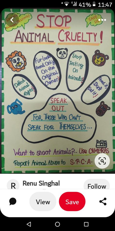 Conservation Of Animals Poster, Poster On Endangered Animals, Saving Animals Poster, Poster On Save Animals, Animal Rights Drawing, Poster Handmade Ideas, Save The Animals Activities, Wildlife Posters Ideas, Wildlife Conservation Poster Drawing