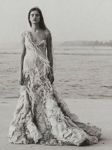 Natalia Vodianova in Alexander McQueen's Shipwreck (Oyster) Dress - Vogue "Age of Innocence" by Winter Phoenix, via Flickr Oyster Dress, Mert And Marcus, Mcqueen Dress, Alexander Mcqueens, Natalia Vodianova, Mario Testino, Vogue Dress, Central Saint Martins, Fashion Photography Editorial