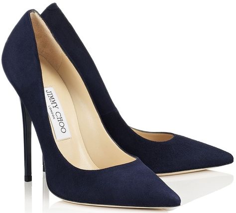 White Court Shoes, Clear Heel Shoes, Navy Blue Pumps, Hak Tinggi, Heels Aesthetic, Navy Blue Shoes, Pointy Toe Shoes, All Black Shoes, Manolo Blahnik Heels