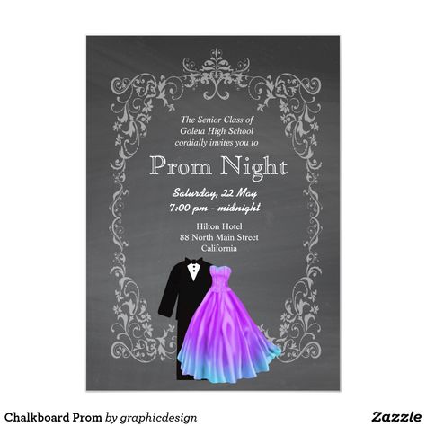 Prom Invites, Chalkboard Party, Prom Planning, Wake Ideas, Prom Decor, Party Poster, Create Your Own Invitations, Poster Invitation, Prom Night