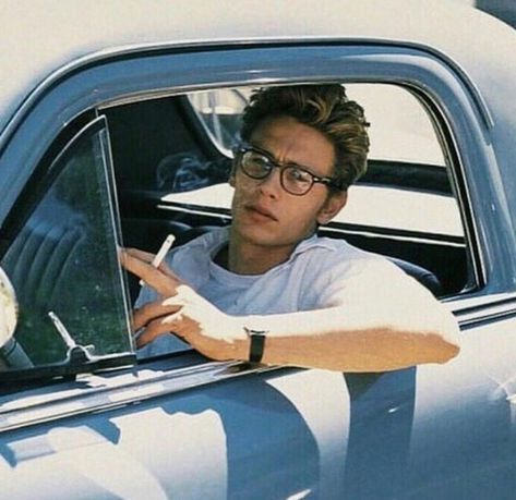 James Franco as James Dean 90s Type Pretty, James Franco Aesthetic, Men In The 90s, James Franco 90s, James Dean Glasses, Cadence Core, Dilfism Aesthetic, Don Murray, Mamie Van Doren