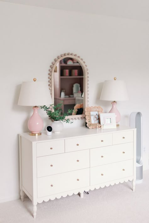 Tuckernuck curated on LTK Toddler Dresser Decor, Kids Dresser Ideas, White Dresser Nursery, Girls Dresser Decor, Styling A Dresser, Preppy Nursery, Nursery Dresser Decor, Room Dresser, Girly Nursery