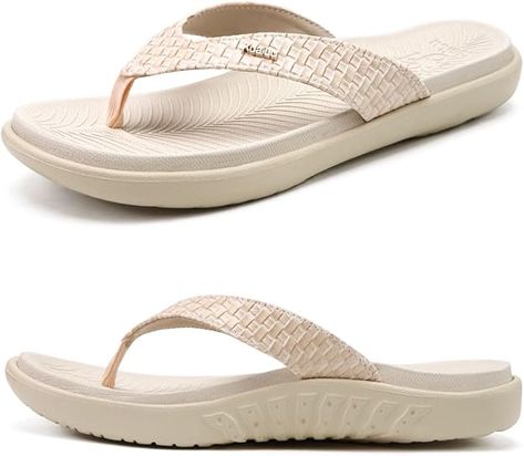 Limited time dea $23.99 (35% Off)(List Price: $36.99) KuaiLu Womens Flip Flops Ladies Yoga Mat Comfortable Walking Thong Sandals With Plantar Fasciitis Arch Support Slip On Indoor Outdoor For Summer Orthotic Flip Flops, Beach Sandals Flip Flops, Comfortable Walking Sandals, Mens Moccasin Slippers, Mens Sandals Beach, Soft Yoga, Perfect Posture, Summer Flip Flops, Walking Sandals