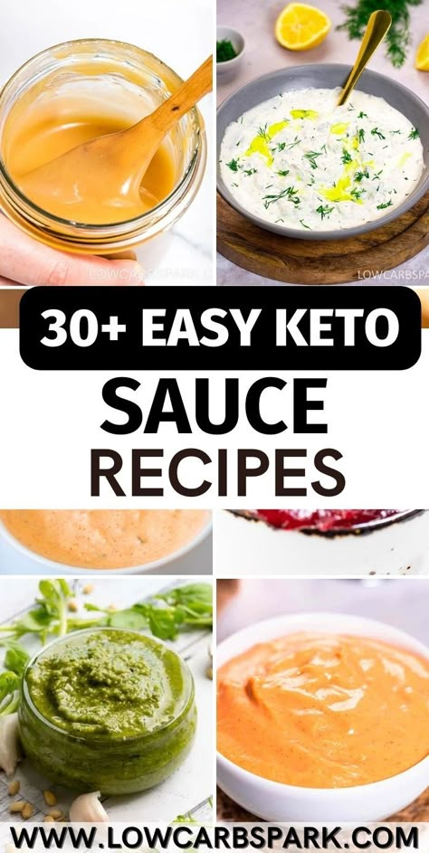 Calling all the sauces lovers!! We've created a post with 30+ easy sauce recipes to improve meals. So whether you're looking to liven up your weeknight dinners, impress guests at a gathering, or simply want an easy and delicious sauce for your meal, these sauces are the perfect companion. Keto Stir Fry Sauce Low Carb, Elimination Diet Sauces, Keto Sauce For Pork, Low Carb Dipping Sauce, Keto Taco Sauce, Keto Sauce Recipes, Healthy Sauce Recipes Low Calories, Healthy Dipping Sauce For Chicken, Keto Burger Sauce