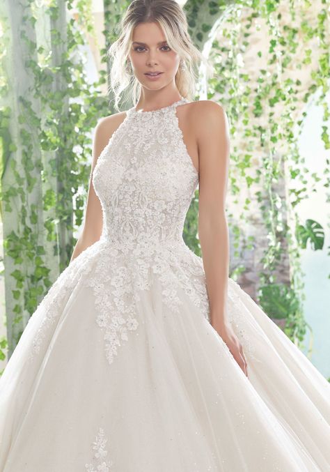 Pnina Tornai, Art Dresses, Mori Lee Wedding Dress, Wedding Dresses Lace Ballgown, Halter Wedding Dress, Spring Wedding Dress, White Wedding Dress, Top Wedding Dresses, Mori Lee