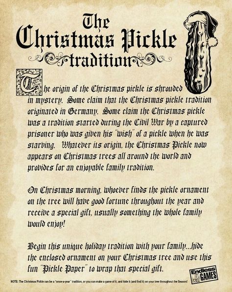 Christmas Pickle Christmas Pickle Tradition, Christmas Legends, Christ Centered Christmas Traditions, Christmas Poetry, German Christmas Traditions, Budget Friendly Christmas Gifts, Holiday Facts, Pickle Ornament, Canada Christmas