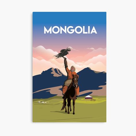 Mongolia Illustration, Mongolia Art, Mongolia Travel, Freddy Mercury, Posters Wall, Vintage Travel Posters, Mongolia, Vintage Travel, Travel Poster