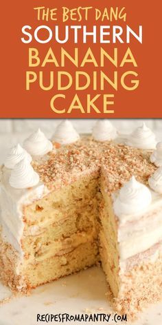 Banana Pudding Cake Recipe, Pies Easy, Vanilla Wafer Cookies, Cookie Pies, Pudding Cake Recipe, Whipped Cream Topping, Easy Banana Pudding, Southern Banana Pudding, Recipes Banana