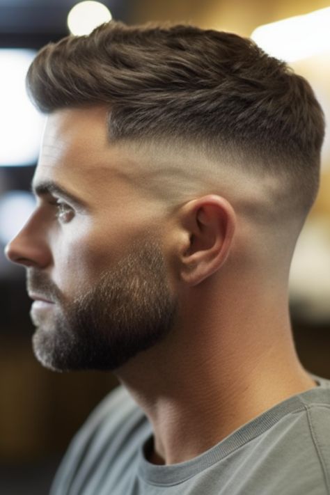 The layered mid-drop fade offers a distinctive look that truly stands out. When you add layers on top, it creates depth and volume. Click here to check out more best mid-fade haircut ideas for men. Mid Skin Drop Fade Men, High Fade Comb Over Men, Mid Bald Fade Men, High Drop Fade Haircut, Mens Drop Fade Haircut, Men Haircut Styles Fade, Mid Skin Fade Men, Mid Drop Fade Haircut Men, Drop Fade Haircut Men