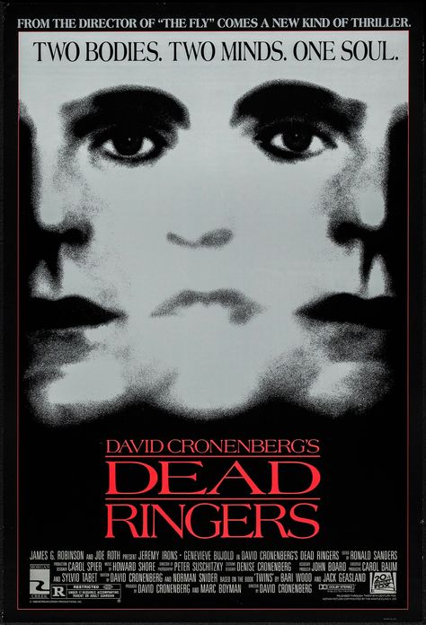 DEAD RINGERS (1988) 1980s Horror Movies, Ian Holm, Vincent Gallo, Howard Shore, David Cronenberg, Dead Ringers, Gabriel Byrne, Horror Movie Posters, Alternative Movie Posters