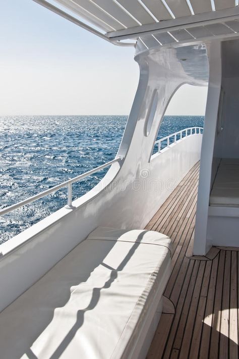 White yacht on the sea. View of the sea from a yacht main deck , #spon, #sea, #yacht, #White, #deck, #main #ad Yacht View Aesthetic, White Yacht Aesthetic, Kapal Aesthetic, Yacht Aesthetic, White Deck, Best Yachts, Yacht World, On A Yacht, Yacht Interior