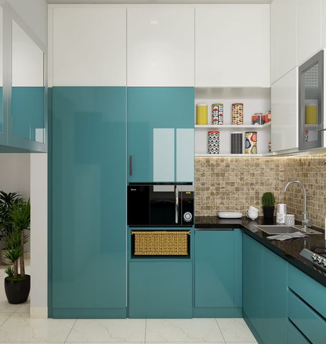 Kitchen tall units for built-in microwave and oven, pantry unit. | homify Microwave Unit In Kitchen, Tall Unit Design, Kitchen Laminates Design, Kitchen Tall Units, Pantry Unit, Kitchen Unit Designs, Tall Unit, Kitchen Wall Units, Tall Kitchen Cabinets