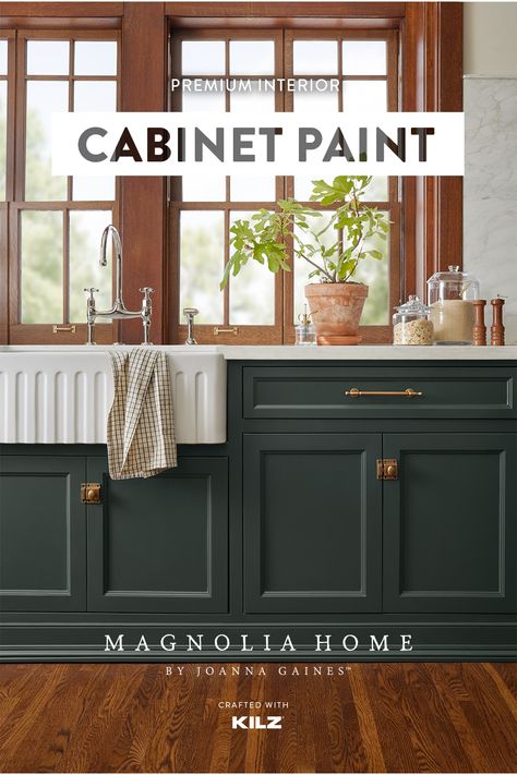 This cabinet paint from Magnolia Home by Joanna Gaines is stain resistant and made to last. It offers superior leveling, a hard finish, and more. Find it online & in-stores. Paint For Kitchen Cabinets, Paint For Kitchen, Kitchen Cabinet Paint, Diy Kitchen Cabinets Painting, Cabinet Paint, Diy Kitchen Cabinets, Magnolia Homes, Kitchen Redo, Kitchen Paint