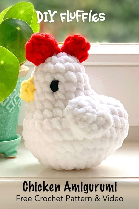 Sew Plushies, Chicken Crochet Pattern, Chicken Crochet, Easy Crochet Animals, Crochet Chicken, Crochet Animals Free Patterns, Crochet Business, Crochet Design Pattern, Crochet Amigurumi Free Patterns