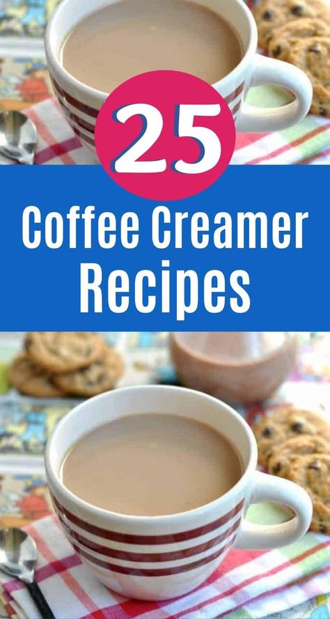 Make your own latte at home with these delicious homemade coffee creamer recipes! Tons of delicious copycat creamer recipes in this list that you will love! #homemadelatte #coffeecreamers #coffeecreamer #creamer Coffee Creamer Recipes Homemade, How To Make Flavored Coffee Creamer, Diy White Chocolate Coffee Creamer, International Delight Creamer Recipes, Frosted Sugar Cookie Creamer Recipe, Coffee Creamers Homemade, Diy Coffee Creamer Sweet Condensed Milk, Recipes Using Coffee Creamer, Home Made Coffee Creamer Recipes