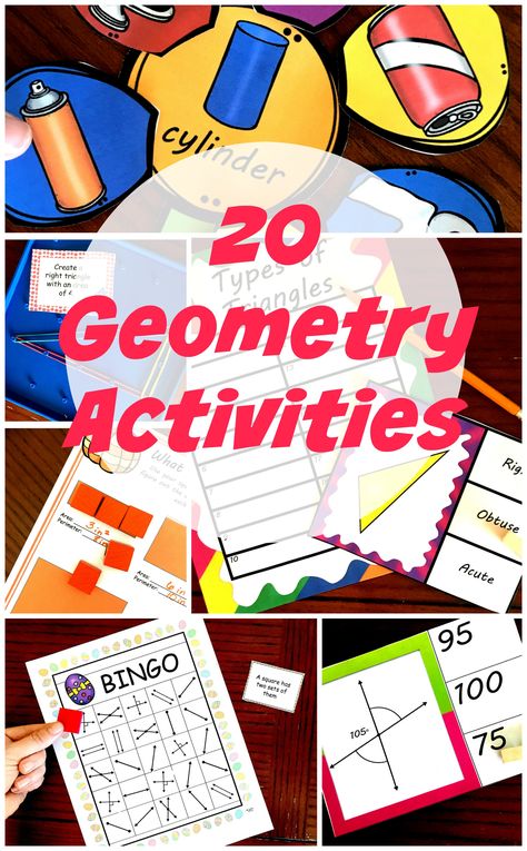 Third Grade Geometry Activities, Angles Math Activity, Quadrilaterals Activities, 10th Grade Geometry, Geometry Math Games, Angle Activities, Geometry Games, Angles Math, Finding Area