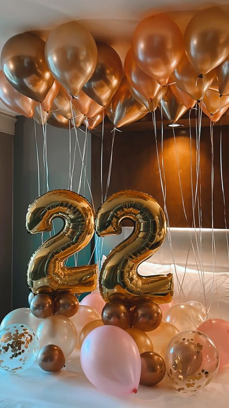 Hello 22 Birthday Balloons, 22 Balloons Number Aesthetic, 22 Balloons Number, Hello 22 Birthday, Home Birthday Decorations, 22 Birthday Ideas, 22 Birthday Decorations, Hello 22, 22th Birthday