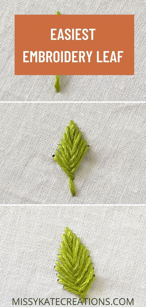 3d Flower Embroidery Tutorial, How To Learn Embroidery, Zen Embroidery, Moss Embroidery, Crochet Step By Step, Basic Hand Embroidery Stitches, Embroidery Stitches Beginner, نباتات منزلية, Embroidery Leaf