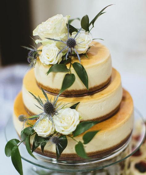 Diy Wedding Cheesecake, Wedding Cheesecake Ideas Beautiful, 2 Tier Cheesecake Wedding Cake, 3 Tier Cheesecake Wedding Cake, Cheesecake Tower Wedding, Heart Shape Cheesecake, Simple Wedding Cheesecake, Decorated Cheesecake Wedding, 2 Tier Cheesecake