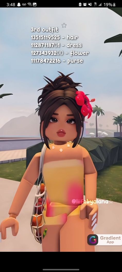 Blocksburg Outfit Codes￼, Code Clothing, Cute Beach Outfits, Pic Code, Code Clothes, Girl Code, Baddie Outfits Ideas, Beach Fits, Bloxburg Decal Codes