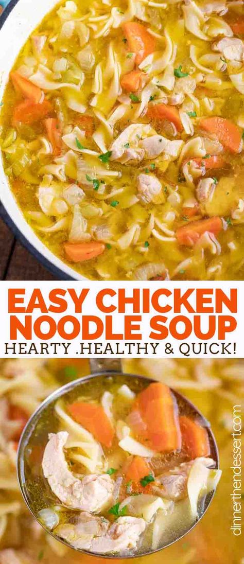 Best Chicken Noodle Soup, Chicken Carrots, Chicken Noodle Soup Crock Pot, Creamy Chicken Noodle Soup, Soup Healthy, Carrots Celery, Homemade Noodles, Nutrition Plan, Chicken Noodle Soup Homemade