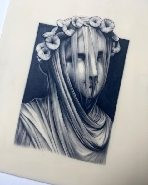 Veiled lady tattoo on fake skin. I think this one took me the longest but I like how it turned out! Having a lot of fun learning this new medium ☺️ Again I have to shout out my mentors for teaching me so much and giving me the resources to make this all happen @og_slowdeath @skylerespinoza @jeffterrelltattoos ❤️❤️❤️ ——————- #tattooapprentice #denvertattooartist #tattoo #fakeskin #fakeskintattoo #portrait #veiledlady #statue #timelapseart #blackandgrey #blackandgreyrealism #realismtattoo #ta... Statue Tattoo Design, Woman Face Tattoo, Skin Tear Tattoo, Sculpture Tattoo, Portrait Tattoo Sleeve, Fake Skin Tattoo, How To Tattoo, Veiled Lady, Tattoo Realism