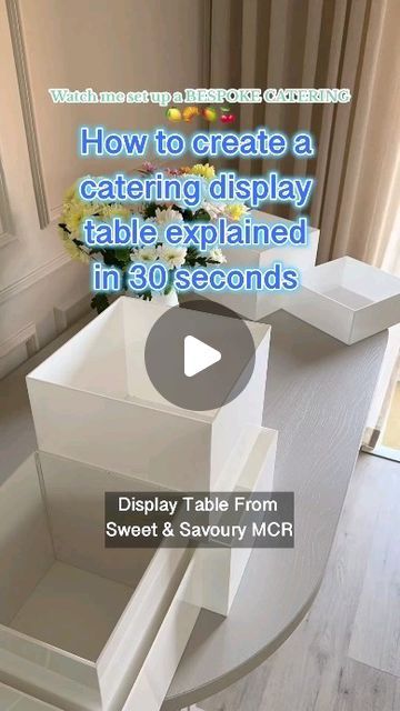 Sheet Cake Dessert Table Display, Dinner Party Food Display, How To Display Plastic Utensils For Party, Tiered Buffet Display, Diy Buffet Risers Food Displays, Food Risers Display Diy, Buffet Set Up Ideas Display, Diy Food Display Stands, Buffet Risers Food Displays