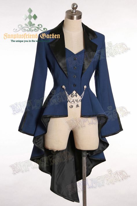 Elegant Gothic Aristocrat, Gothic Aristocrat, Elegant Gothic, Blue Coat, Steampunk Costume, Steampunk Clothing, Cotton Coat, Steampunk Fashion, Fantasy Fashion