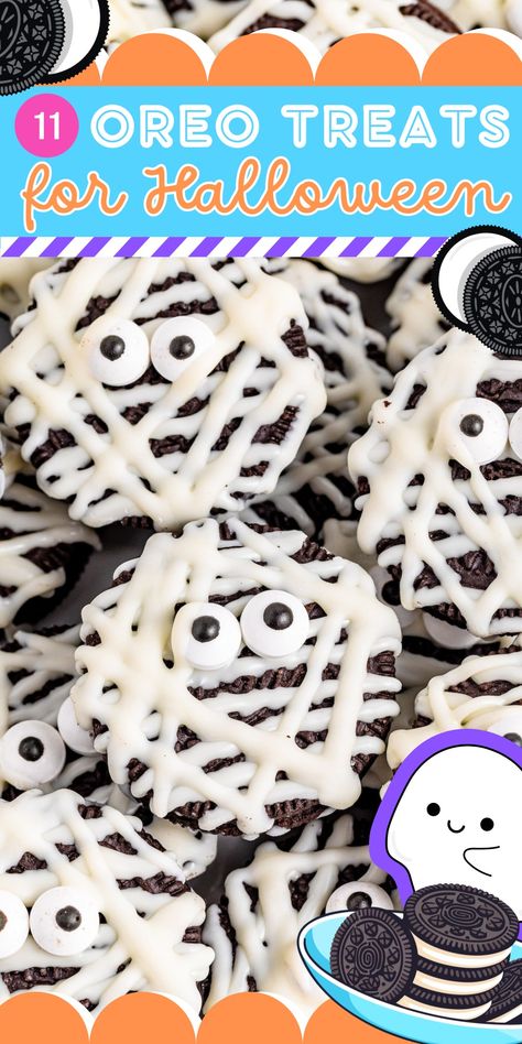 Spook things up with Halloween Treats Made With OREO Cookies. These themed treats add fun to any party or trick-or-treat snack bag. Perfect for all ages! Fun Family Costumes, Family Costumes For Halloween, Best Halloween Treats, Fun Halloween Recipes, Spooky Board, Halloween Treats To Make, Oreo Treats, Halloween Oreos, Girls Night Crafts