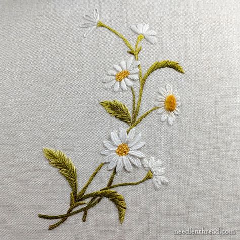 Embroider Daisies, French Knots Embroidery, Knots Embroidery, Long And Short Stitch, French Knot Embroidery, Embroidery Lessons, Feather Stitch, French Knots, 자수 디자인