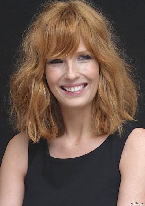 Kelly Riley, Jessica Kelly, Kelly Reilly, Cute Hairstyles For Medium Hair, Redhead Beauty, Long Bob, Ginger Hair, Trendy Hairstyles, Hairstyles With Bangs