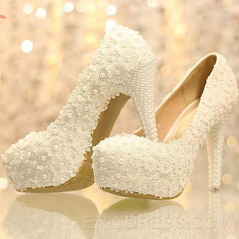 Latest Lace Stiletto Stunning Bridal Shoes 2 Kasut Kahwin, Kasut Pengantin, Kad Perkahwinan, Flower Wedding Shoes, Pearl Wedding Shoes, Rhinestone Wedding Shoes, Wedding Shoes Platform, High Heel Dress Shoes, Pearl Shoes